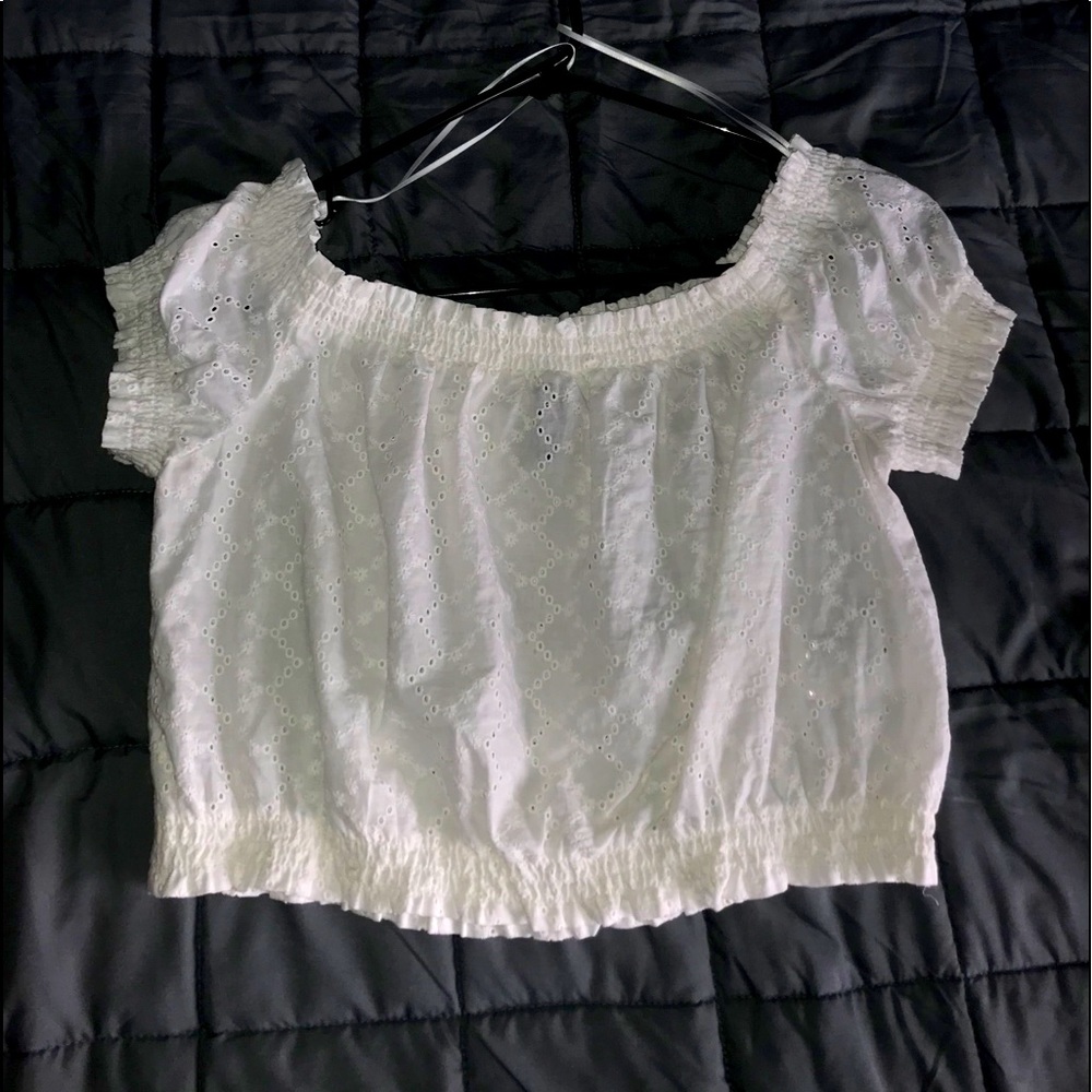 off the shoulder crop top